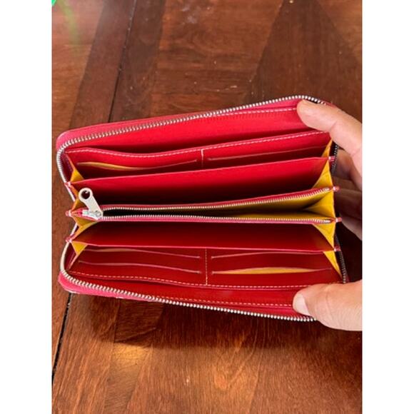 GOYARD  Goyardine Matignon Zip Around GM Wallet Red*EXCELLENT condition*BOX - Picture 12 of 16